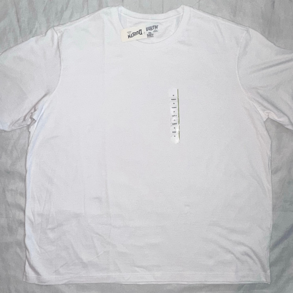 NWT Men's Size 3XL Duluth Relaxed Fit Longtail T SS T-Shirt White